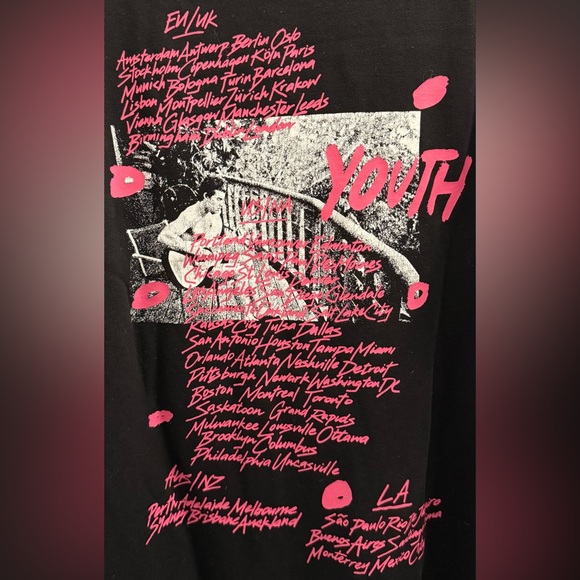 Divided | Shawn Mendes Tour Black Graphic Long Tunic  Hoodie Relaxed Fit - Picture 5 of 8